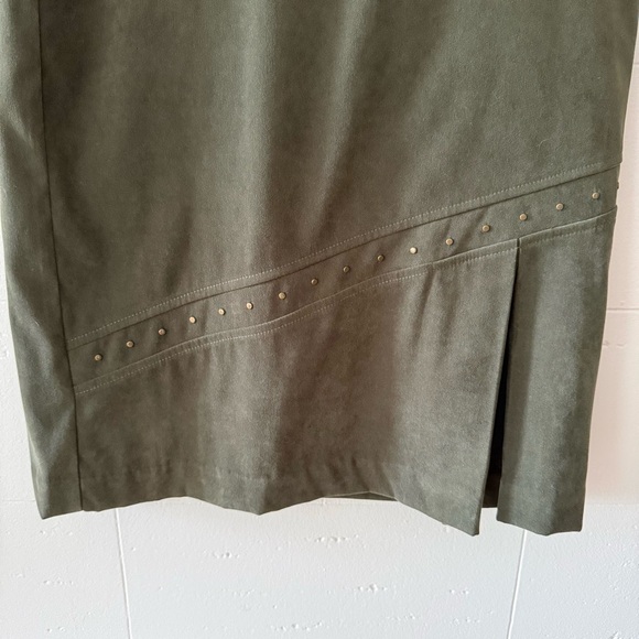 Vintage Ana Lee Canada Suede-Look Midi Skirt - Picture 3 of 8